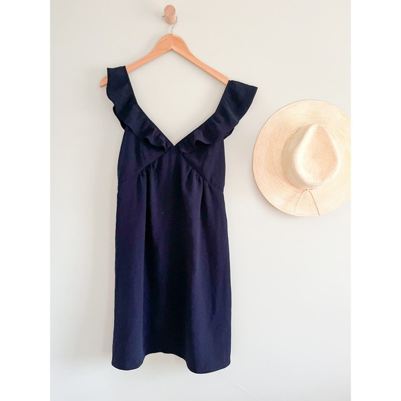 Sezane | Olymea Dress | Navy | Fr Sz 38 / US Sz 6 - Picture 2 of 10